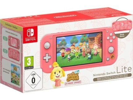 Pack Nintendo Switch Rose Lite édition Animal Crossing: New Horizons (Marie Hawaï)